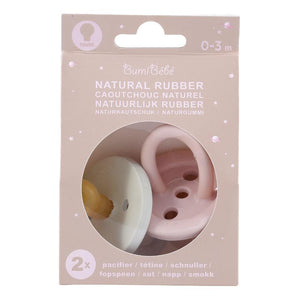 Bumi Bébé Pacifier 2-pack Round 0-3 months - Rose & Sage