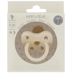 Hevea Pacifier Round 0-3 months - Milky White
