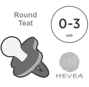 Hevea Pacifier Round 0-3 months - Milky White